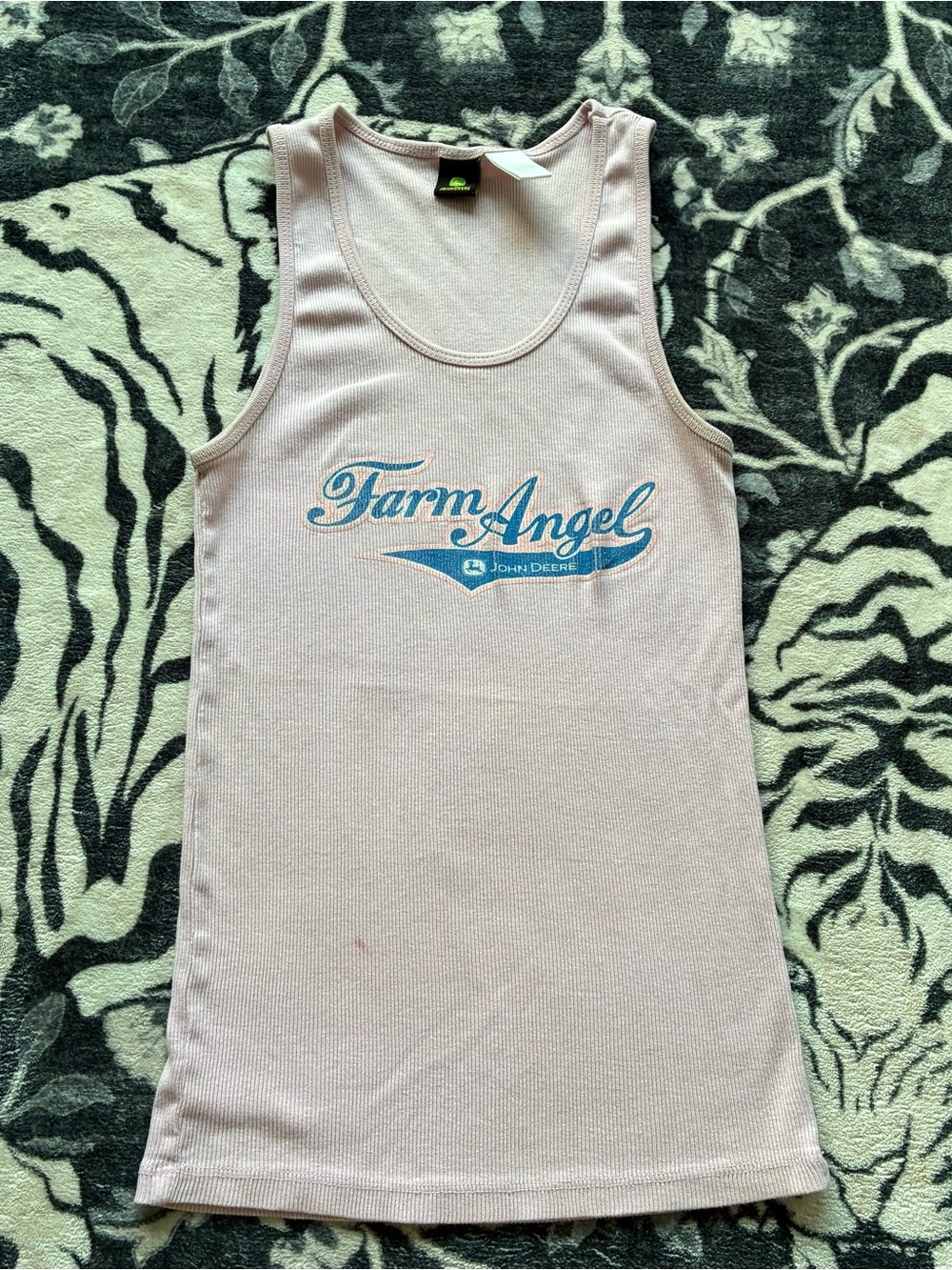 002 - VINTAGE 00s JOHN DEERE Y2K FARM ANGEL COWGIRL TANK TOP